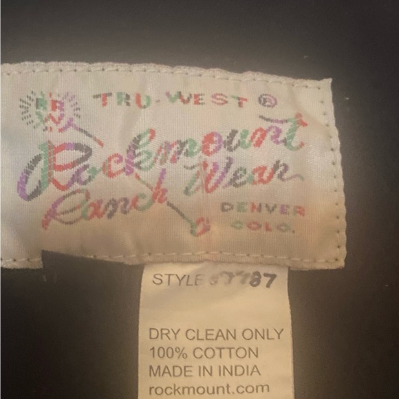 Rockmount Ranchwear Black Embroidered Western Shirt - S black embroidere - Picture 3 of 5